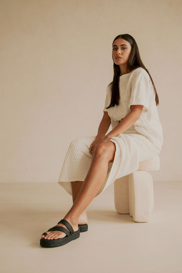 Black Platform Tiera Platform Sandals