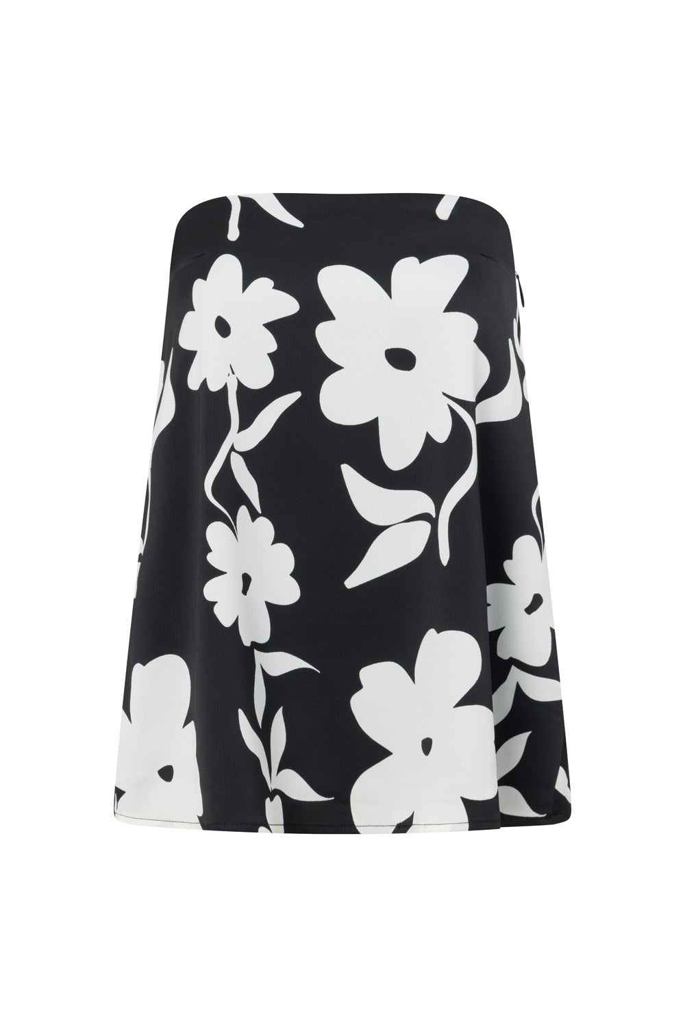 Black Alma Caroline Floral Print Strapless Elora Top