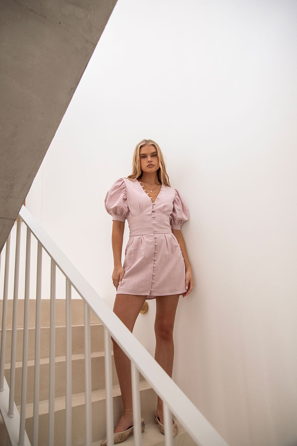 Kori Mini Dress - Lilac