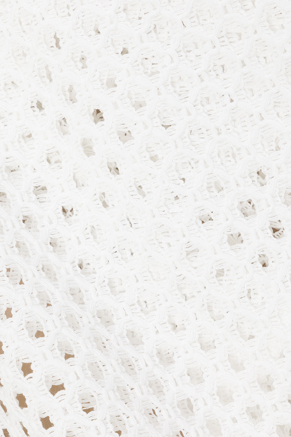 White Crochet Detail Round Neck Lima Top