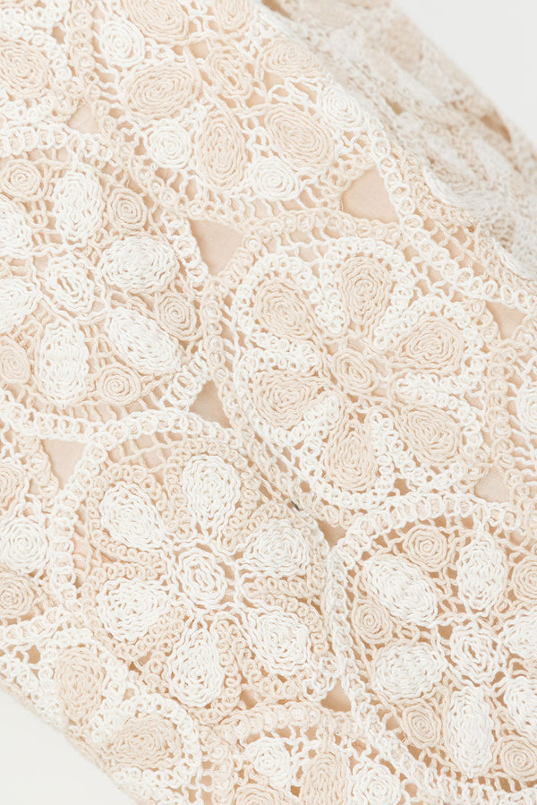 Kalila Crochet Pants - Ivory White Beige