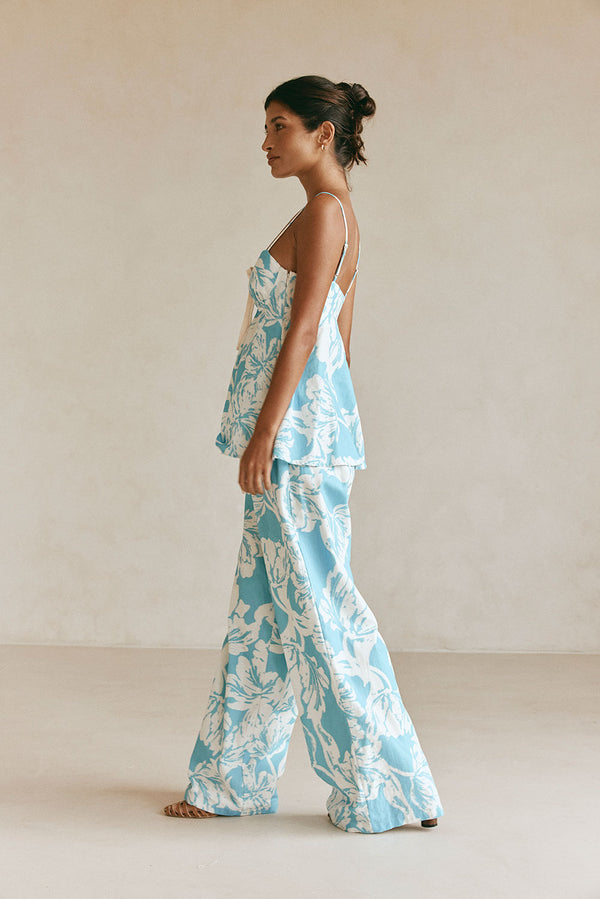 White Floral Adjustable Strappy Lainey Jumpsuit