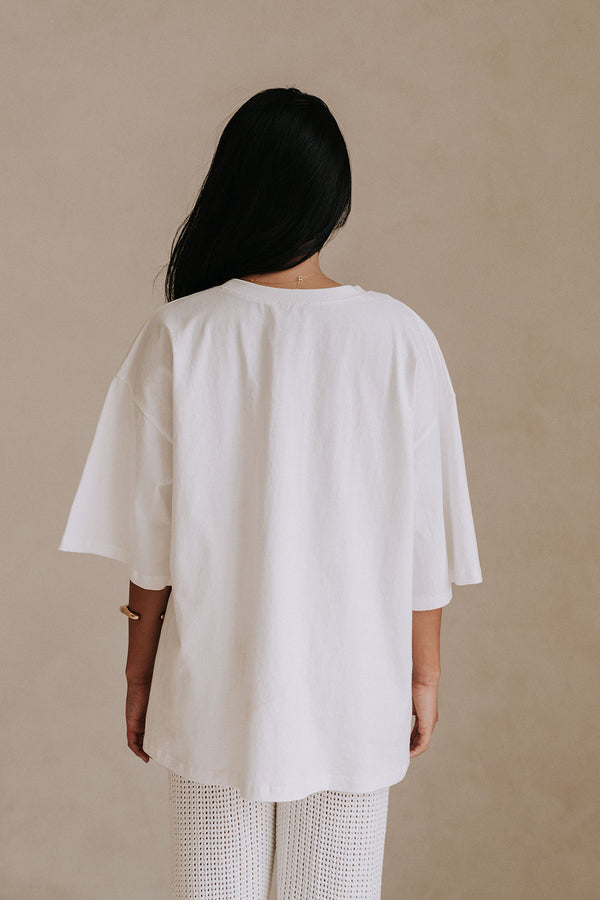 Britta Top - White, Blue