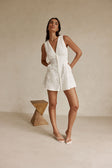 White Broderie Button Down Mini Shaelagh Dress