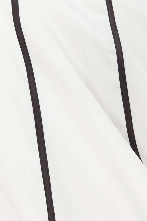 White Strappy Binding Maxi Magnolia Dress