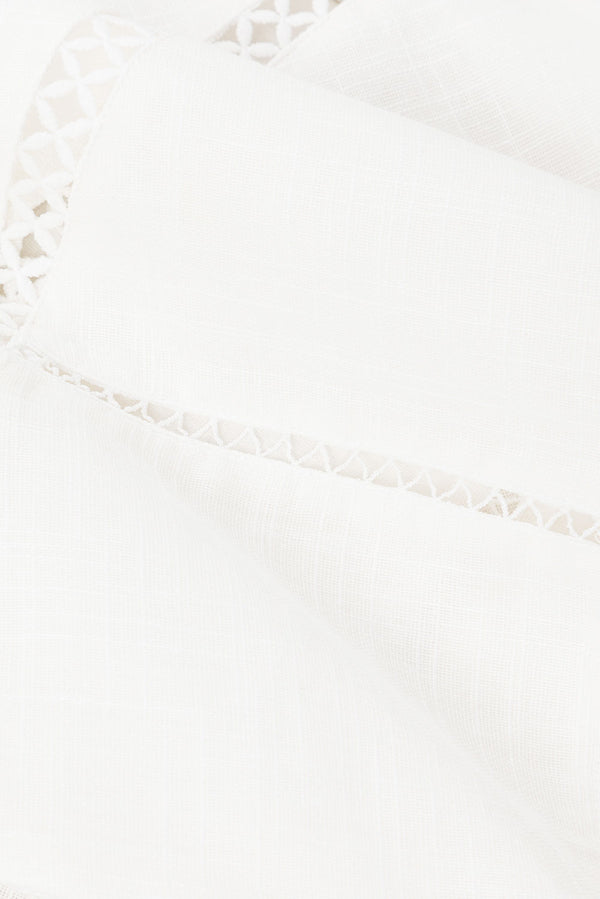 White Cheesecloth Puff Sleeve Amelia Top