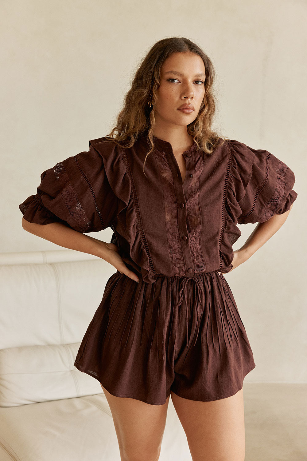 Luma Playsuit - Chocolate