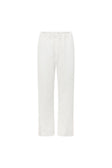 White Elastic Drawstring Relaxed Ditta Pants
