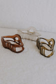 Clear Olive Green Curvy Savva Claw Clip