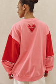 Pink and Red Terry Oversized Vintage Adora Sweater