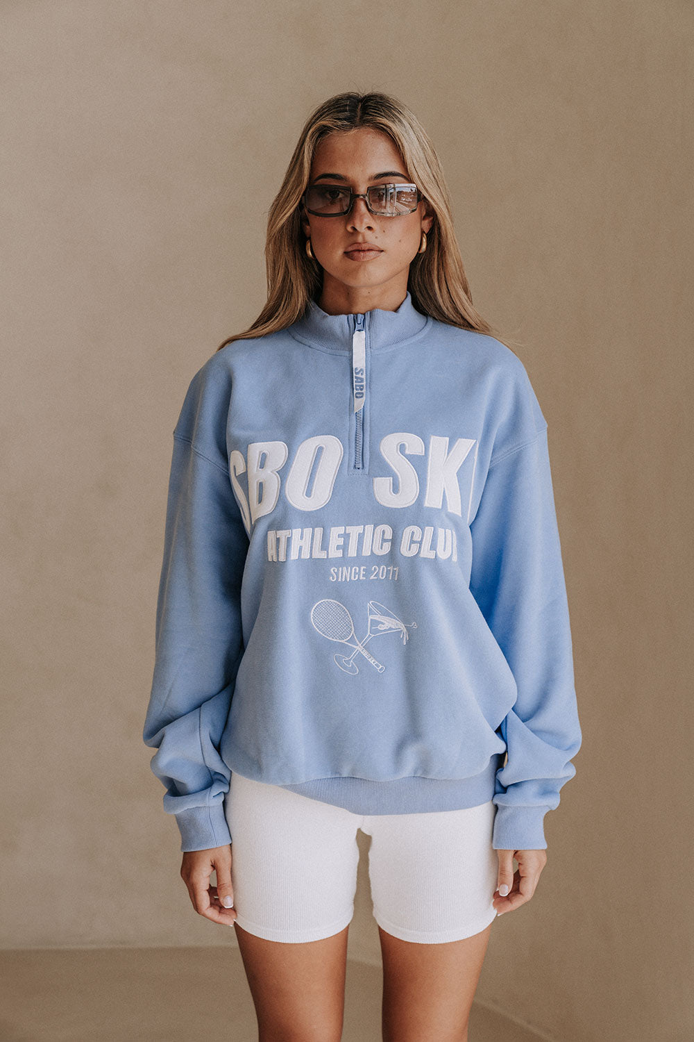Sky Blue Fleece Oversized Vintage Bleeker Street Sweater