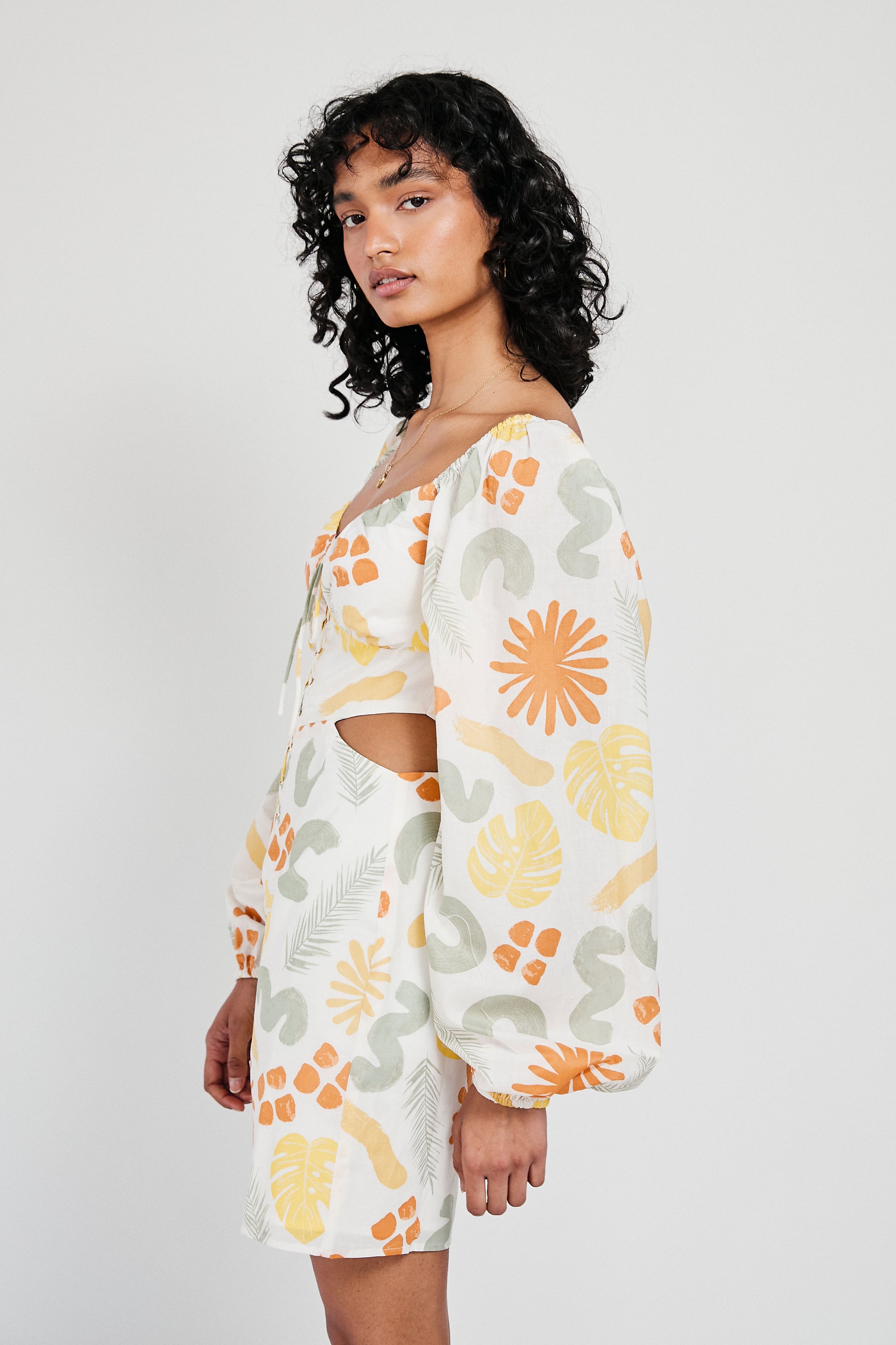 SAMPLE-Willa Dress - Desert Leaf