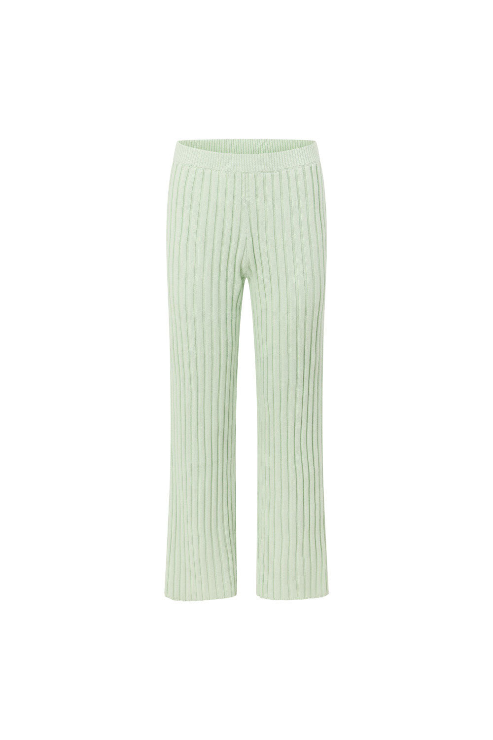 Mint Green Ribbed Knit Celine Pants