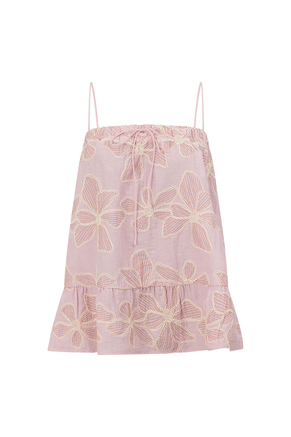 Bloom Pink Embroidered Babydoll Hazel Top