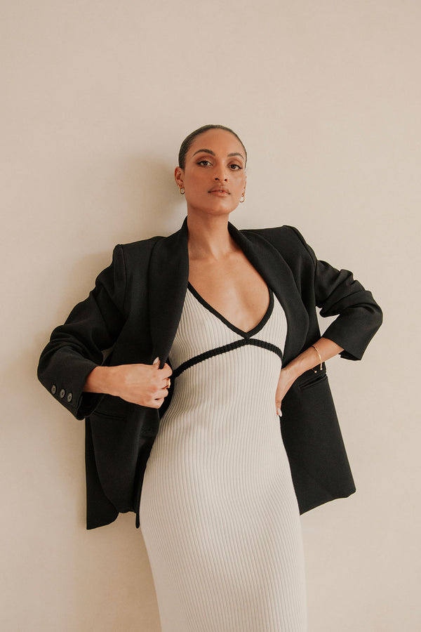 Black Long Sleeve Button Up Reese Blazer