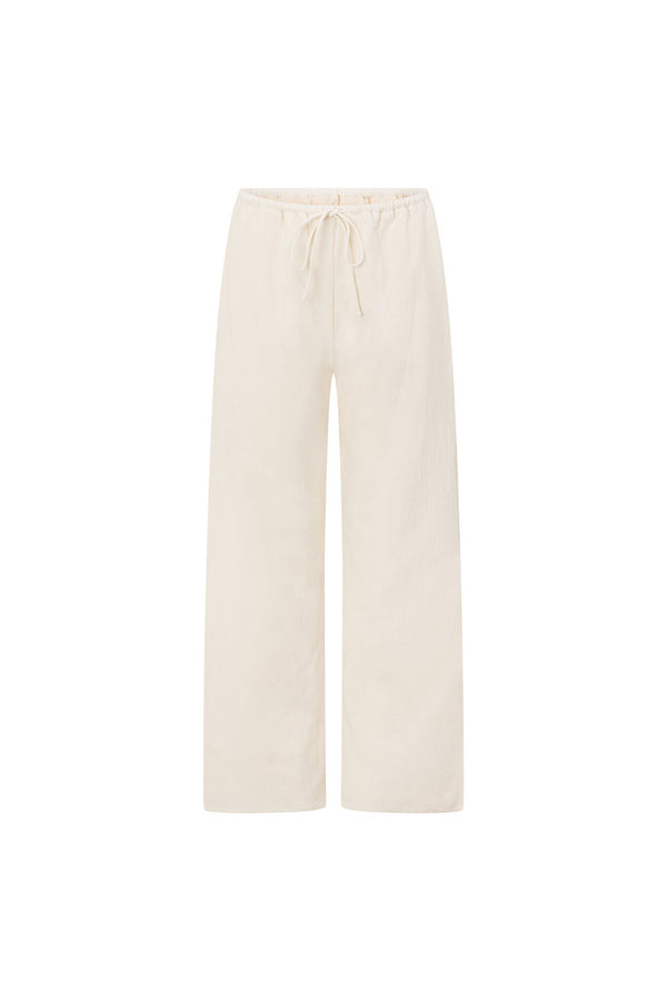 Serena Front Tie Pants - Beige