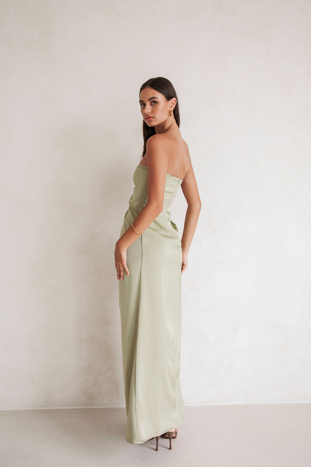 Strapless Alyssia Maxi Dress - Green SABO Strapless Alyssia Maxi Dress - Green SABO
