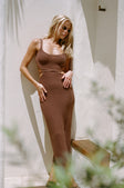 SAMPLE-London Knit Dress - Chocolate