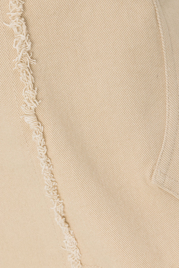 Beige Denim Style Mini Rihanna Skirt