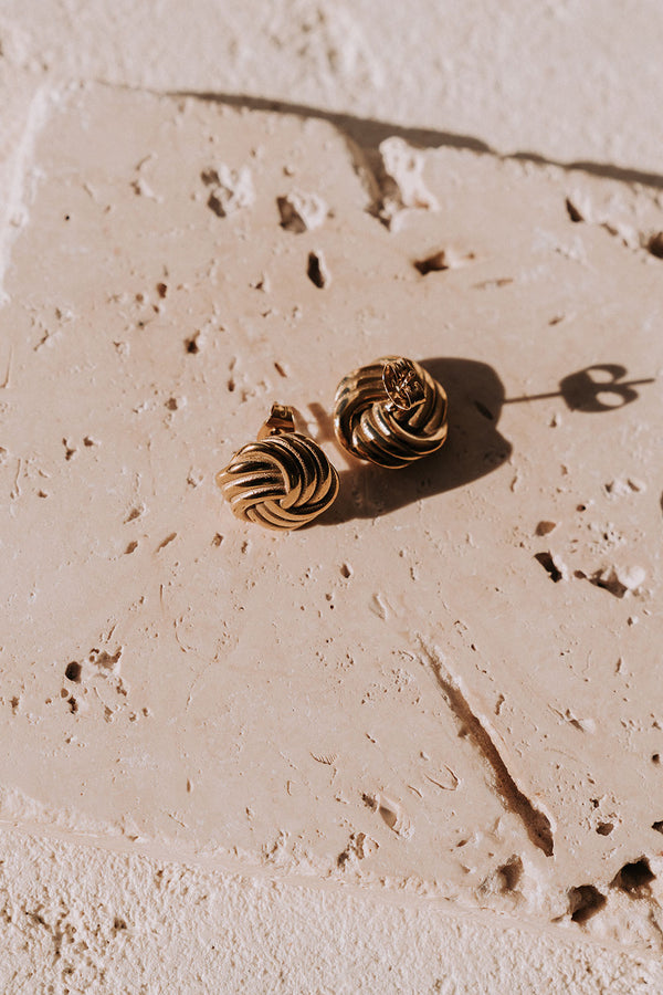 18K Gold Plated Elouise Knot Earrings
