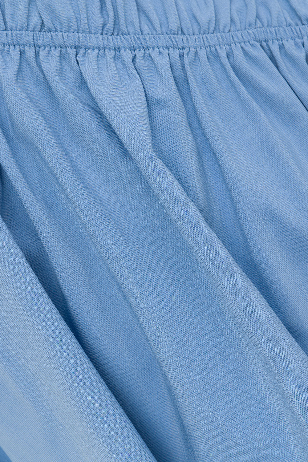 Blue Thin Strap Ruched Detail Octavia Top