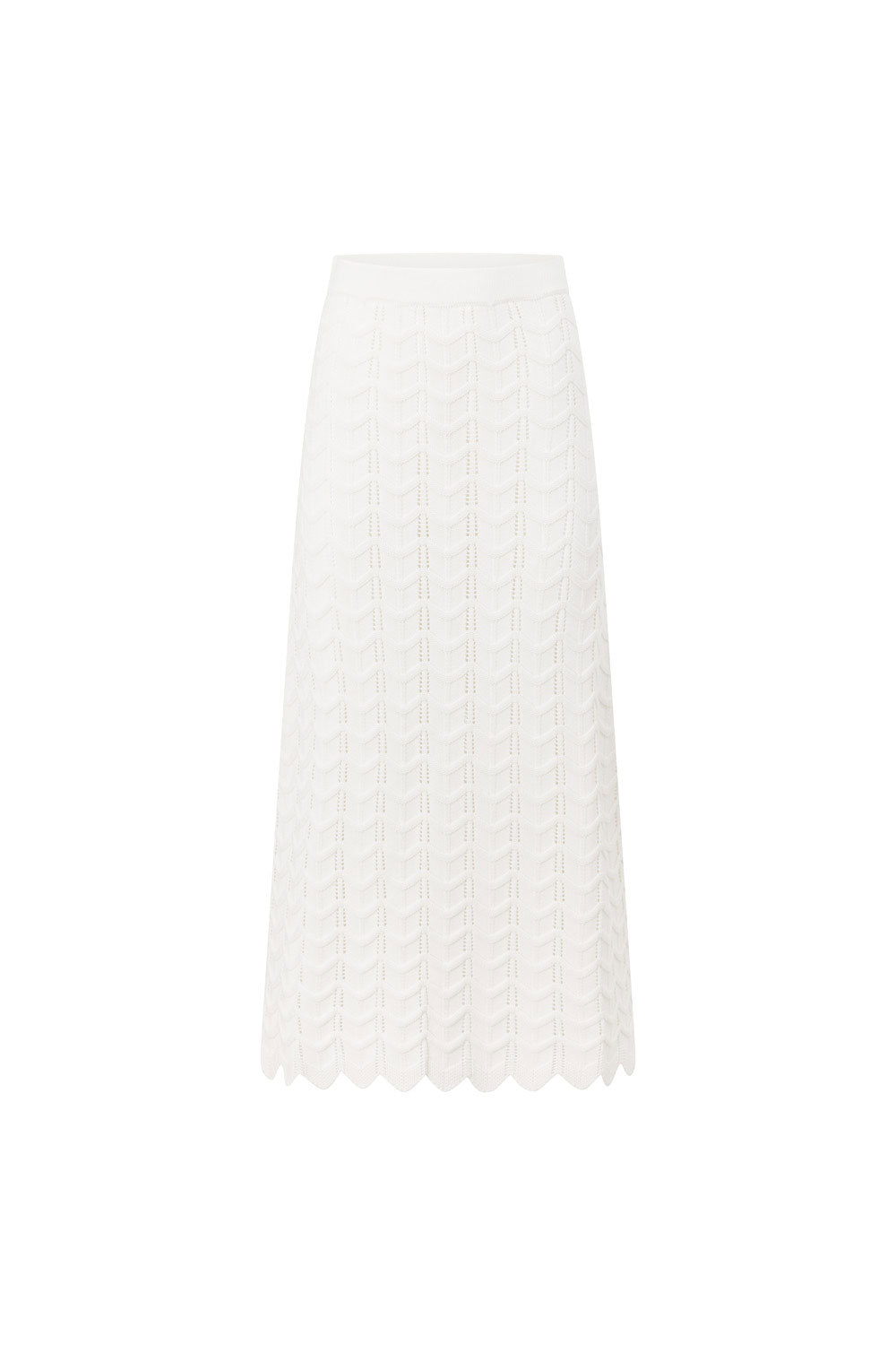 Kimmy Knit Maxi Skirt - White