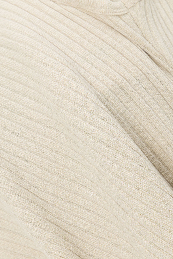 Grey Ribbed Ruched Tie Mini Fae Dress