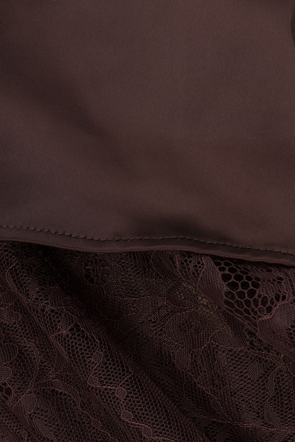 Chocolate Brown Lace Maxi Dove Dress