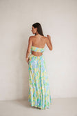 Yellow BLue Floral Dream Maxi Lili Dress