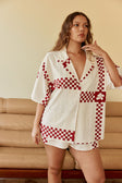 Seona Top - Checker Plaid