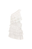 Axelia Asymmetric Mini Dress - White
