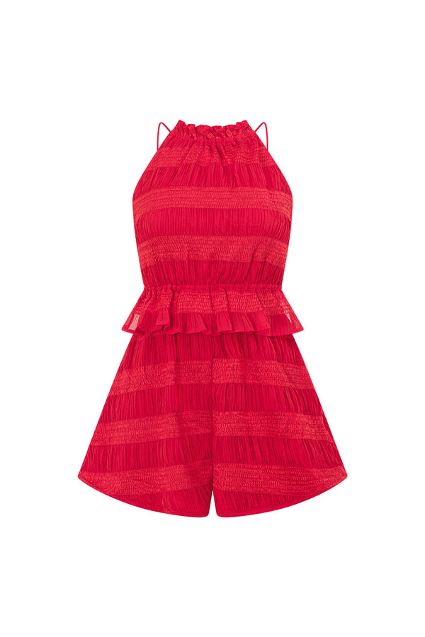 Adira Playsuit - Red