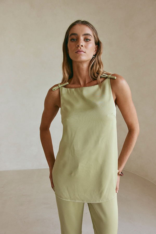 Green Thin Strap Backless Kinsley Jumpsuit