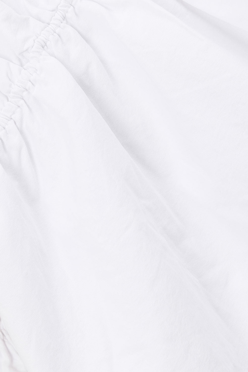 White 3/4 Sleeve Ruched Mini Ava Dress