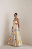 Montana Cutout Maxi Dress - Elia Purple Yellow Orange