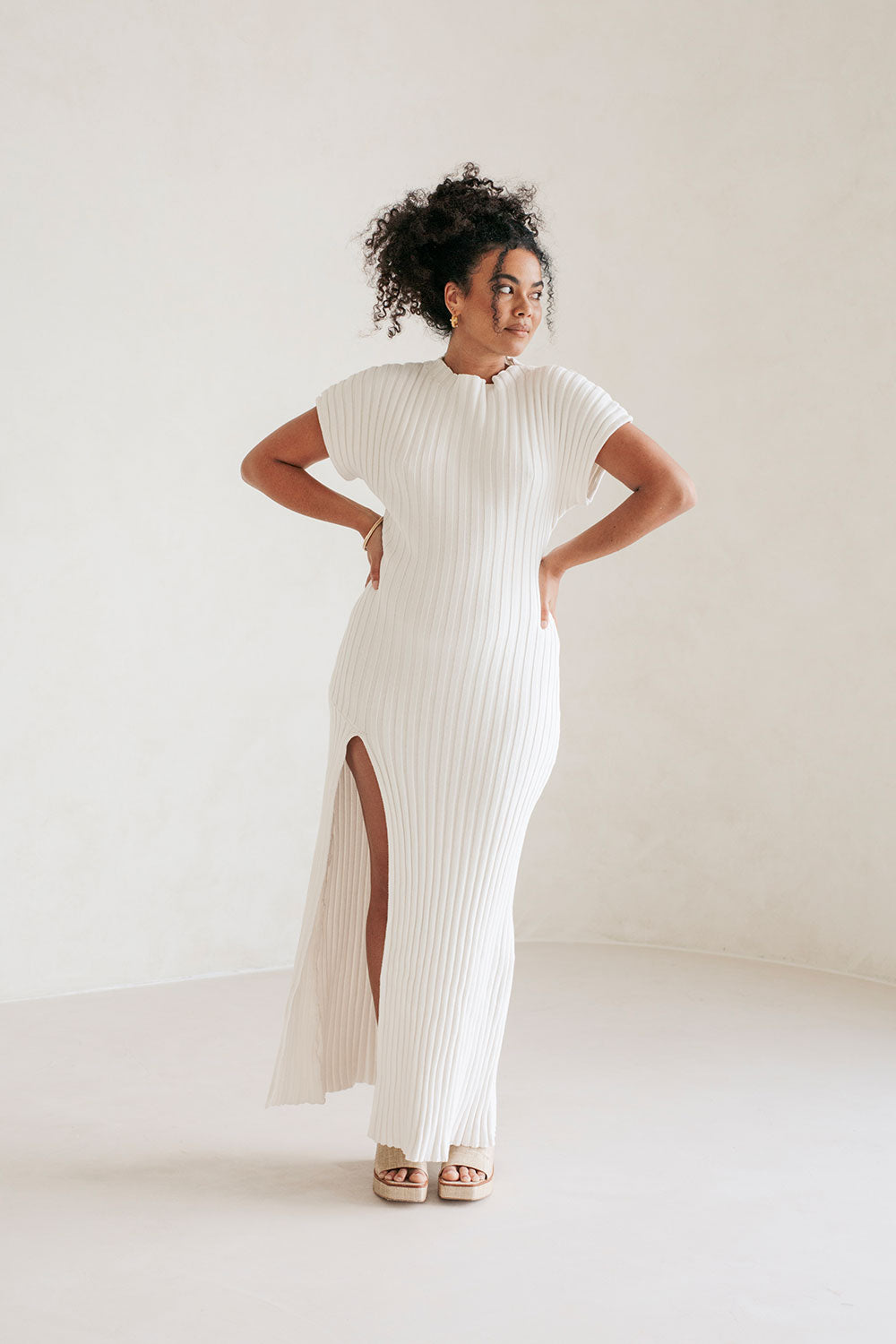 Gemini Maxi Dress - White