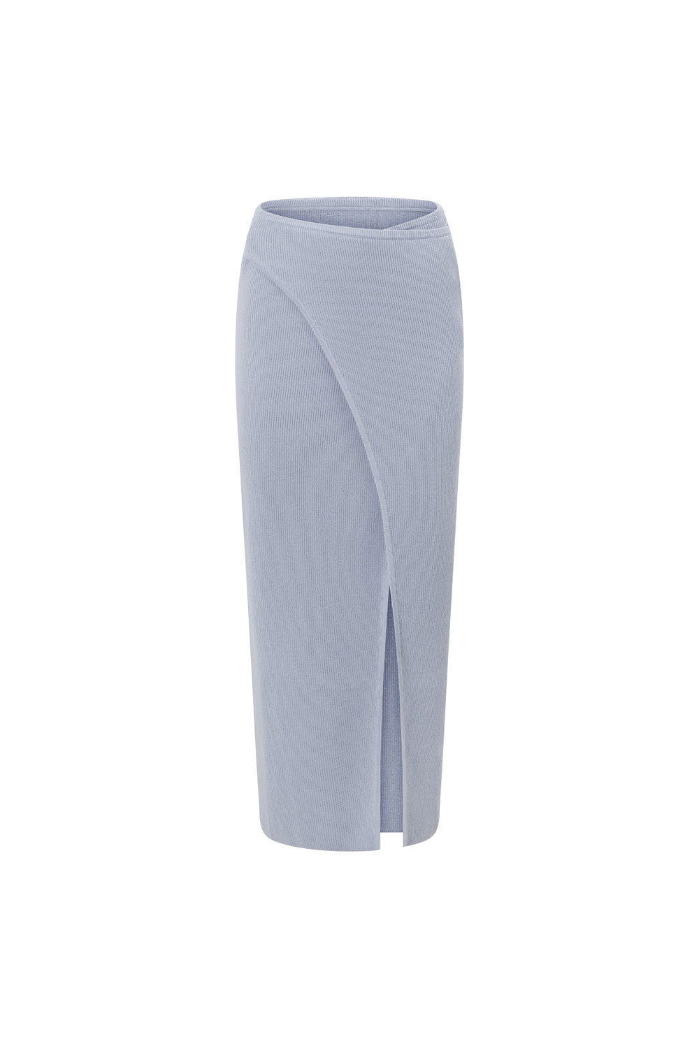 Blue Front Split Wrap Maxi Bridget Skirt