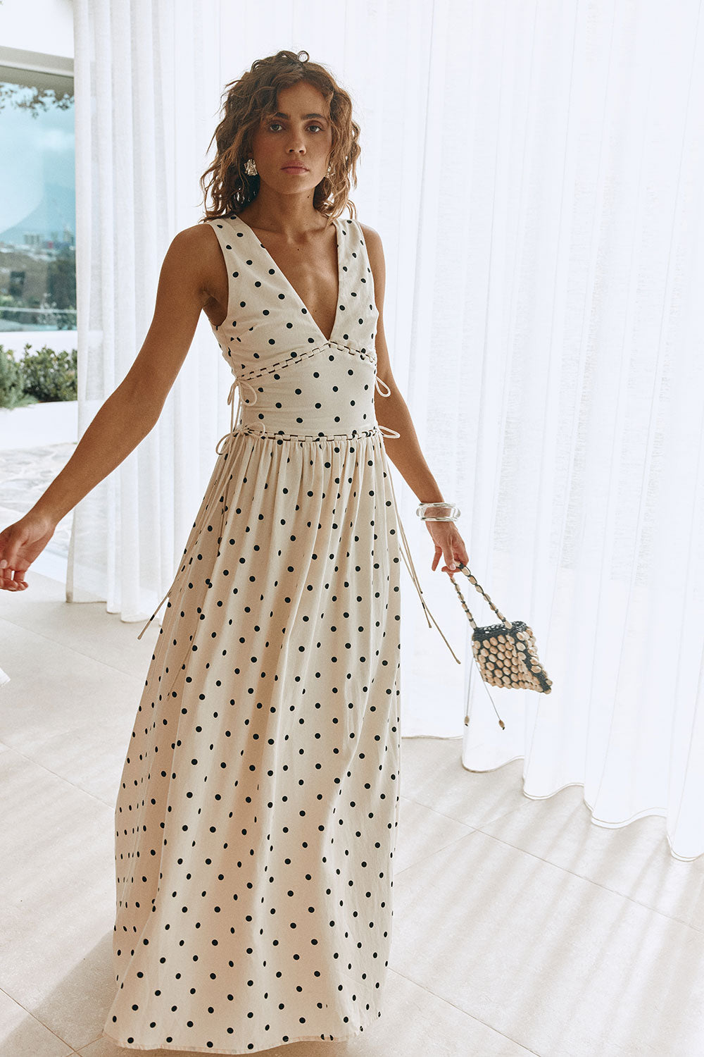 Franci Dress - Cream Speck