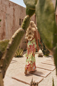 El Jardin Print Cross-Back Maxi Anita Dress