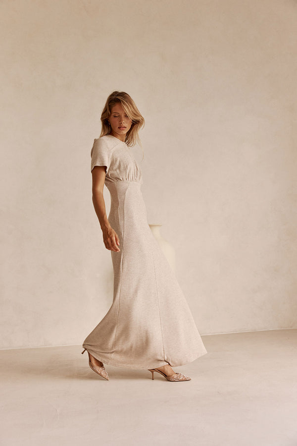 Beige Maxi Gizelle Dress