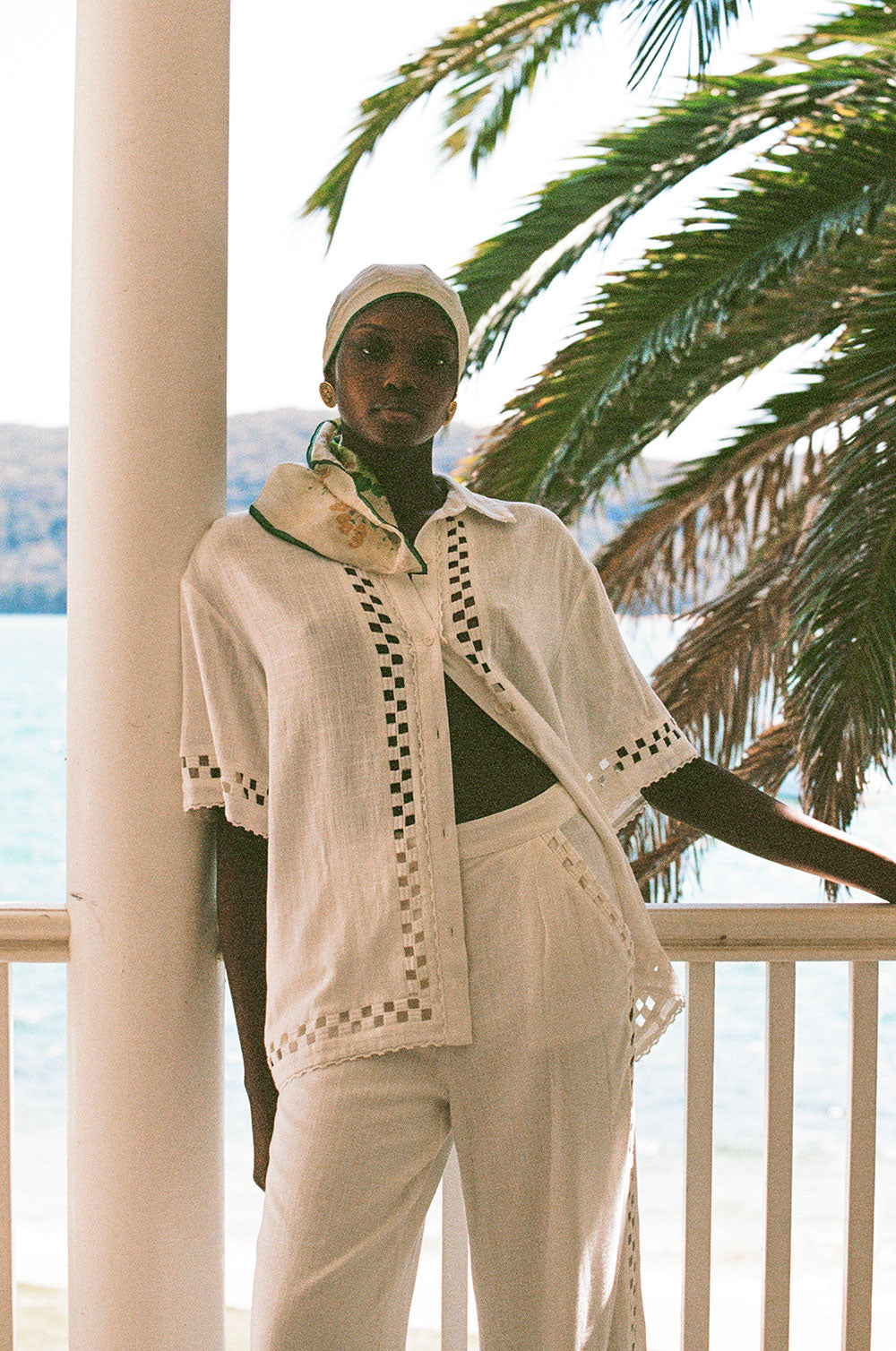 White Button Up Collar Short Sleeve Alyssia Top