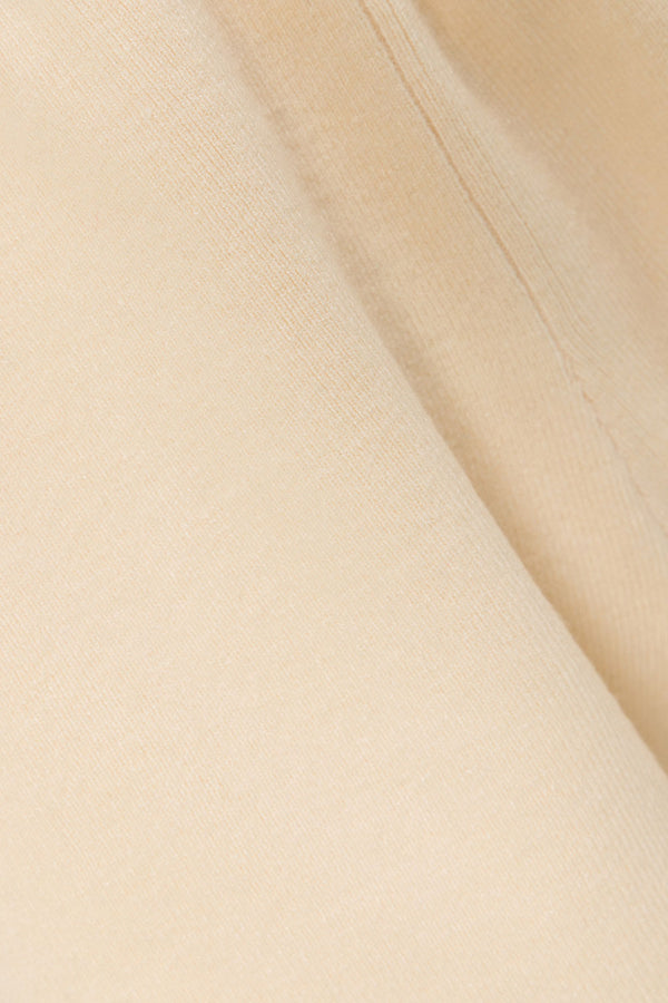 Cream Elastic High Waist Adelia Shorts