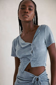 Gazelle Cropped Top - Blue