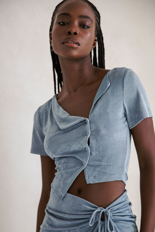 Gazelle Cropped Top - Blue