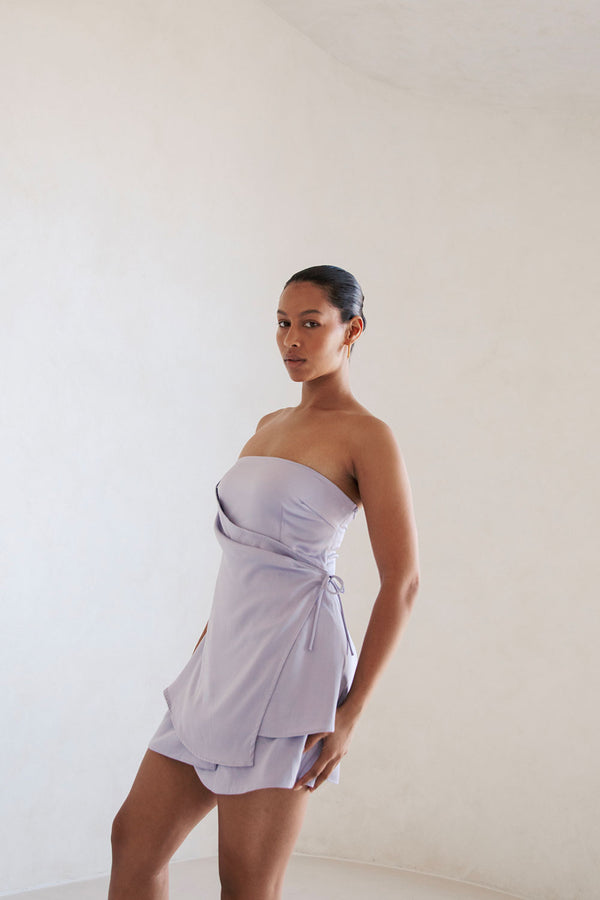 Kleo Strapless Top - Lilac