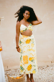 SAMPLE-Tillie Midi Skirt - Amalfi Citrus