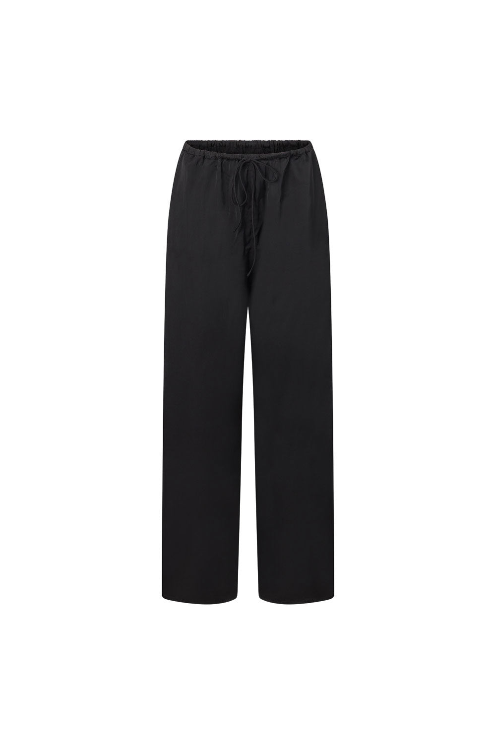 Adeline Elasticated Silk Pants - Black