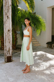 Dien Wrap Midi Skirt - Green