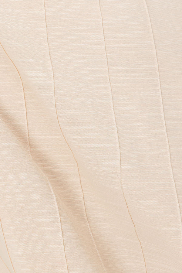 Beige Boxy Pleated Maxi Aviana Dress