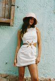 Brigitte Ring Mini Dress - White